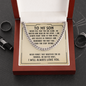 Gift for Son – “Never Feel That You Are Alone” Cuban Link Chain