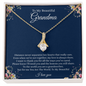 Gift for Grandmother "Distance never separates two hearts that really care..." Alluring Beauty Necklace