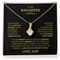 Gift for Daughter "Never forget that I love you..." Alluring Beauty Necklace