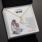 Gift for Mom "I'm so lucky to have you as my Mom..." Alluring Beauty Necklace