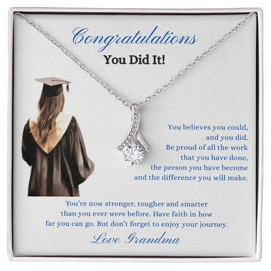Gift for Granddaughter "To a beautiful Girl on her Graduation Day..." Alluring Beauty Necklace - Someone Said Gift