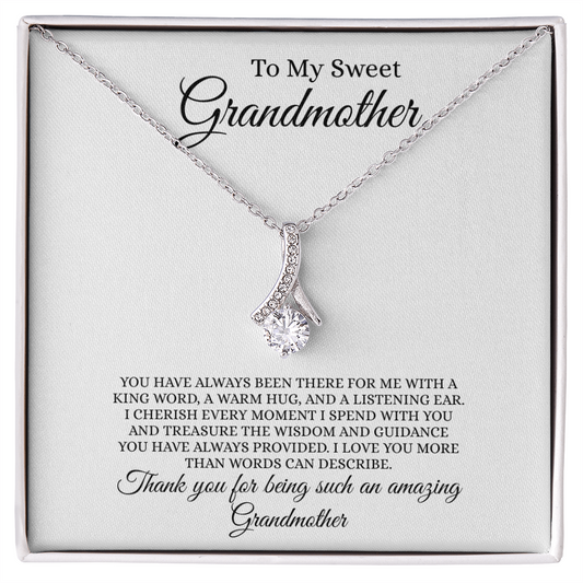Gift for Grandmother "Thank you for being such an amazing Grandmother..." Alluring Beauty Necklace