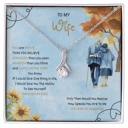 Gift for Wife " How special you are to me, you are my sunshine" Alluring Beauty Necklace