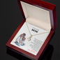 Gift for Mom "I'm so lucky to have you as my Mom..." Alluring Beauty Necklace