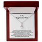Gift for Boyfriend's Mom "to The incredible woman who raised him..." Alluring Beauty Necklace