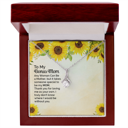Gift for Mother-in-Law – “Thank you for loving me as your own” Alluring Beauty Necklace