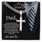 Gift for Father's day "The Moments Spent With You Mean the Most…" Engraved Artisan Cross Necklace