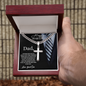 Gift for Father's day "The Moments Spent With You Mean the Most…" Engraved Artisan Cross Necklace