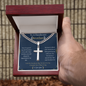 Gift for Brother "My heart is filled with memories of times growing up with you…" Engraved Artisan Cross Necklace
