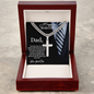 Gift for Father's day "The Moments Spent With You Mean the Most…" Engraved Artisan Cross Necklace
