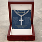Gift for Brother "My heart is filled with memories of times growing up with you…" Engraved Artisan Cross Necklace
