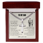 Gif for Dad "For All the Times That I Forgot to Thank You" Engraved Artisan Cross Necklace