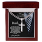 Gift for Father's day "The Moments Spent With You Mean the Most…" Engraved Artisan Cross Necklace