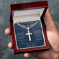 "My heart is filled with memories of times growing up with you…" Engraved Artisan Cross Necklace - Gift for Brother