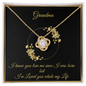 Gift for Grandmother "I know you love me since I was born..." Love Knot Necklace