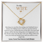 Gift for Wife " Meeting you was fate, becoming your husband was a choice..." Love Knot Necklace