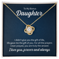 Gift for Daughter‑in‑Law (from Mom) – “Life Gave Me the Gift of You” Love Knot Necklace