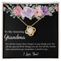 Gift for Grandmother "For all the times that I forgot to say thank you..." Love Knot Necklace