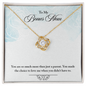 Gift for Mother-in-Law – “You Chose to Love Me” Love Knot Necklace
