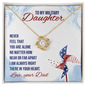 Gift for Daughter (from Dad) – “I'm Always in Your Heart” Love Knot Necklace