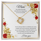 Gift for Mom "Thank you for your unconditional love..." Love Knot Necklace