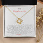 Gift for Daughter‑in‑Law (from Mom) – “You Are the Answer to Every Prayer” Love Knot Necklace