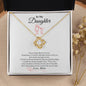 Gift for Daughter (from Mom) – “I Would Use My Last Breath to Say I Love You” Love Knot Necklace