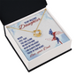 Gift for Daughter (from Dad) – “I'm Always in Your Heart” Love Knot Necklace