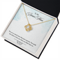 Gift for Mother-in-Law – “You Chose to Love Me” Love Knot Necklace