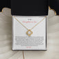 Gift for Daughter‑in‑Law (from Mom) – “You Are the Answer to Every Prayer” Love Knot Necklace