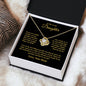 Gift for Daughter from Mom – “You Are More Than Enough” Love Knot Necklace