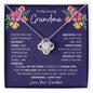 Gift for Grandmother "For the million special things you do..." Love Knot Necklace
