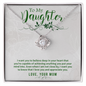 Gift for Daughter (from Mom) – “You're Capable of Anything” Love Knot Necklace
