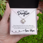 Gift for Daughter (from Mom) – “Be the Woman I Know You Can Be” Love Knot Necklace