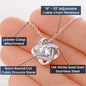 Gift for Daughter (from Mom) – “I Would Use My Last Breath to Say I Love You” Love Knot Necklace