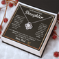 Gift for Daughter (from Dad) – “Aim for the Skies” Love Knot Necklace