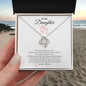 Gift for Daughter (from Mom) – “I Would Use My Last Breath to Say I Love You” Love Knot Necklace