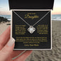 Gift for Daughter (from Mom) – “You Are More Than Enough” Love Knot Necklace