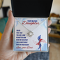 Gift for Daughter (from Dad) – “I'm Always in Your Heart” Love Knot Necklace