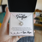 Gift for Daughter (from Mom) – “Be the Woman I Know You Can Be” Love Knot Necklace