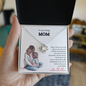 Gift for Mom "I'm so lucky to have you as my Mom..." Love Knot Necklace