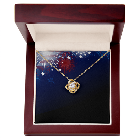 Gift for Her – American Tribute -  Love Knot Necklace