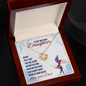 Gift for Daughter (from Dad) – “I'm Always in Your Heart” Love Knot Necklace