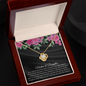 Gift for Daughter "Mother & Daughter, Their Hearts as One" Love Knot Necklace