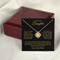 Gift for Daughter from Mom – “You Are More Than Enough” Love Knot Necklace