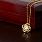 Gift for Daughter – “Strength Comes From Overcoming” Love Knot Necklace