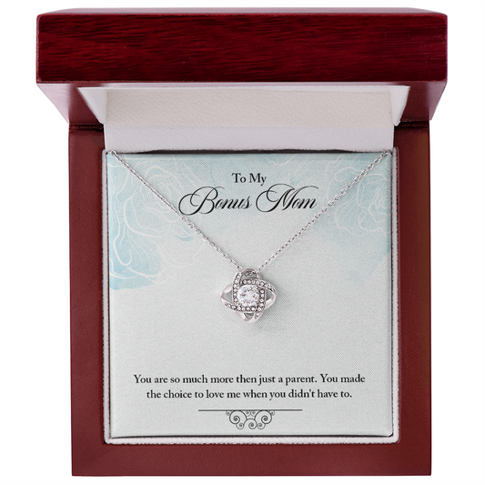 Gift for Mother-in-Law – “You Chose to Love Me” Love Knot Necklace