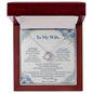 To My Wife – Lucky to Have You – Love Knot Necklace