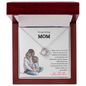 Gift for Mom "I'm so lucky to have you as my Mom..." Love Knot Necklace