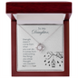 Gift for Daughter – “Strength Comes From Overcoming” Love Knot Necklace